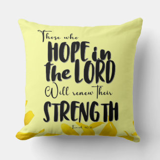 « Coussin de jet inspirant avec verset biblique –