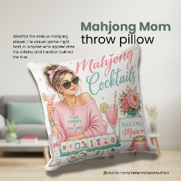 Coussin de jet Mahjong Maman Cocktails & Tuiles Ca