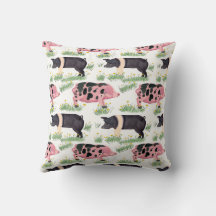 Coussin de jet Old Spot PigFarmhouse capricieux
