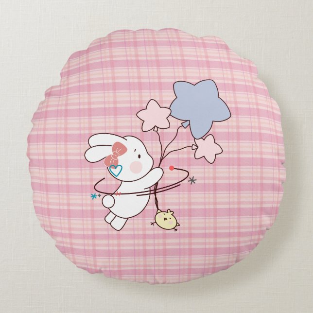 Coussin de jet Pastel Lapin (Devant)