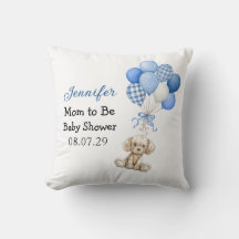 Coussin de jet pour la future maman d'un bébé garç