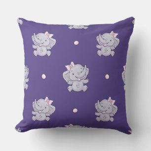 Coussin de jet pour la nurserie d'un bébé éléphant