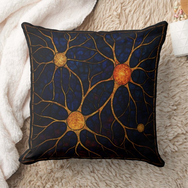 « Coussin de jet stained glass Neural Network » (Couverture)