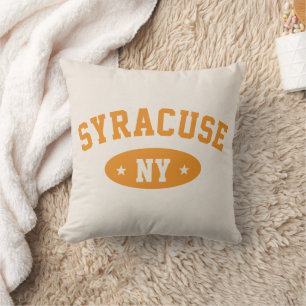 Coussin de jet Syracuse New York typographie vinta