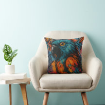 Coussin de jet Urban Wingbeat – Art d'oiseau urbai