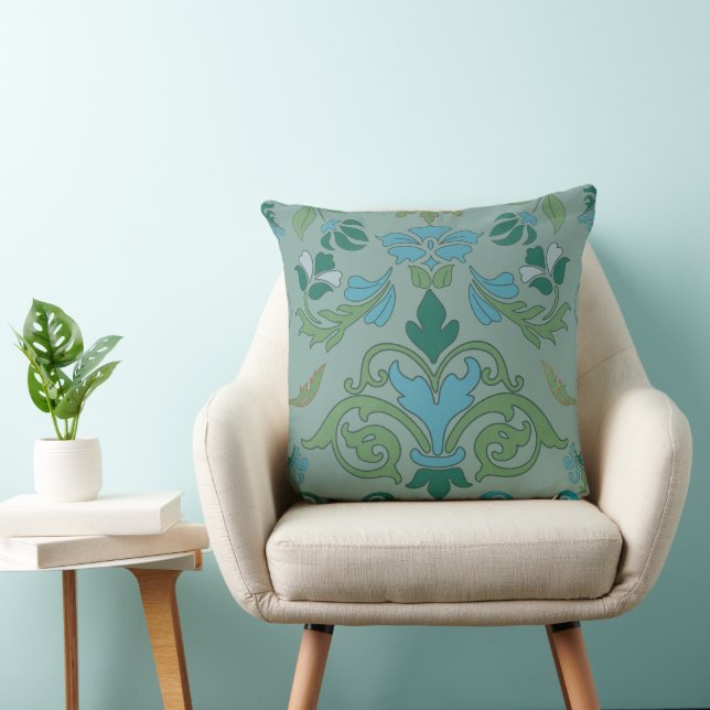 coussin de jet vintage floral. (Chaise)
