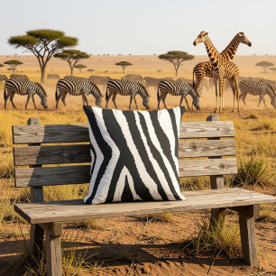 Coussin de jet Zèbre Imprimé d'animal de faune