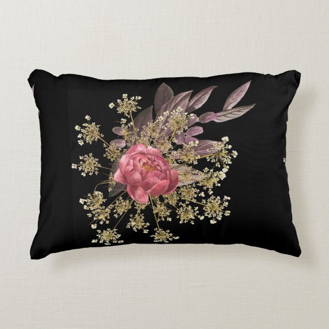 coussin de jeté de décoration de fleurs (Devant)