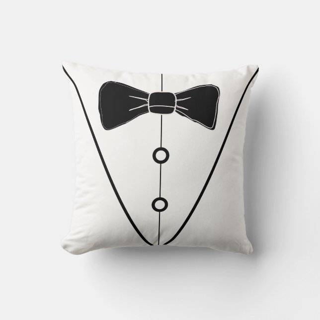 Coussin de jeté en smoking blanc (Recto)