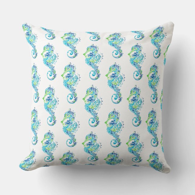 Coussin de jeté-Hippocampe (Recto)