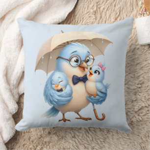 Coussin de jeté pour père oiseau Accent de famille