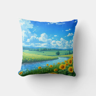 Coussin de jeté Prairie Ensoleillée