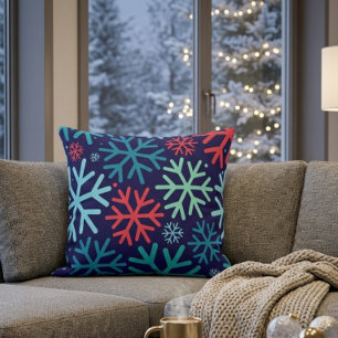 Coussin de jetée Chute de neige de minuit