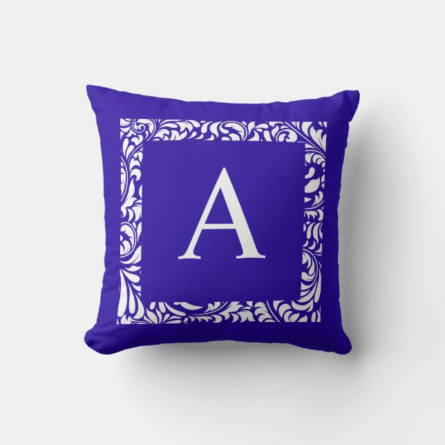 Coussin de jeton bleu Monogramme A (Recto)