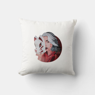 Coussin de jeton d'illustration de Mujina rouge et