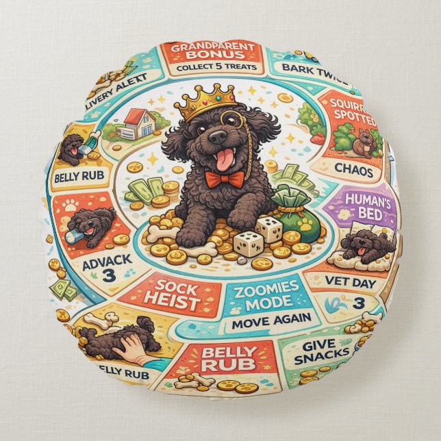 Coussin de jeu de société Cockapoo | Cadeau drôle  (Devant)