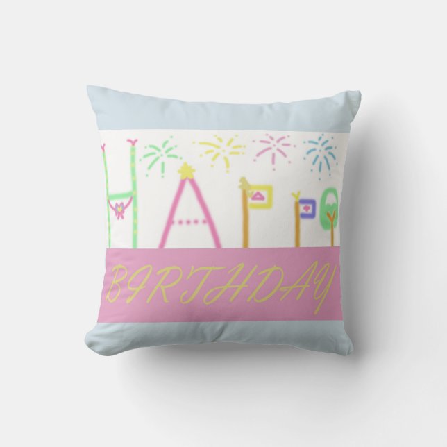 Coussin de joyeux anniversaire (Recto)