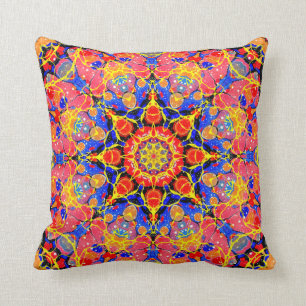 Coussin de kaléidoscope d'éclaboussure de papill