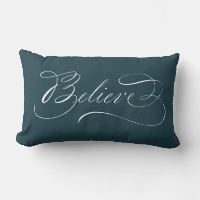 Coussin de la calligraphie Turquoise (Recto)