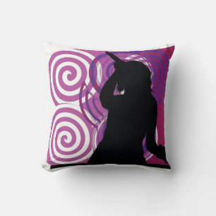 Coussin de la chanteuse Silhouette