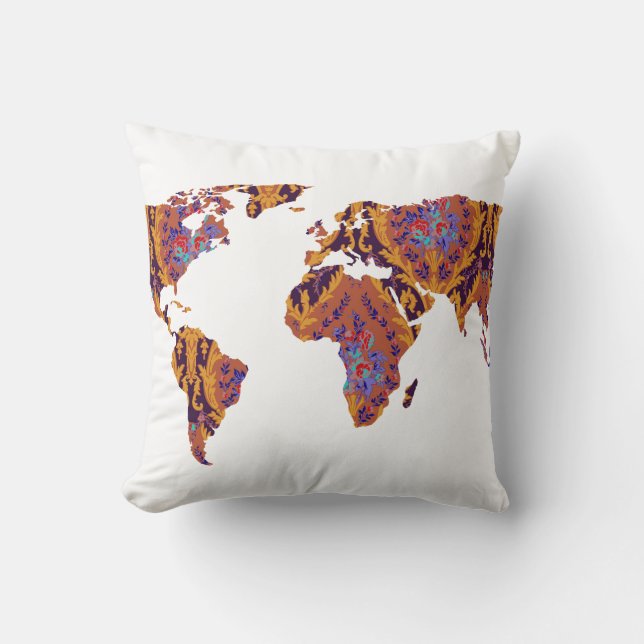 Coussin de la déclaration de la carte mondiale à m (Recto)