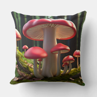 Coussin de la forêt de champignons Whimsical - Con