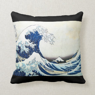 Coussin "De la grande peinture japonaise vague" par