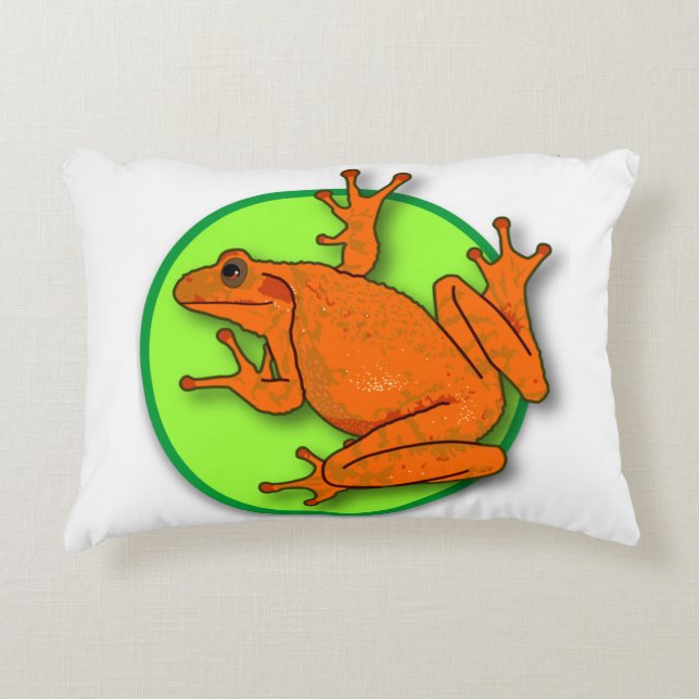 Coussin de la grenouille orange (Devant)