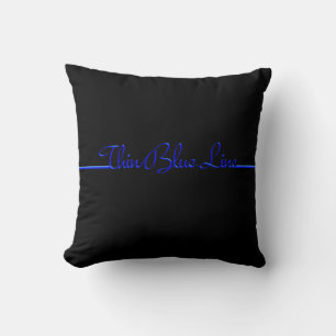 Coussin de la ligne bleue mince