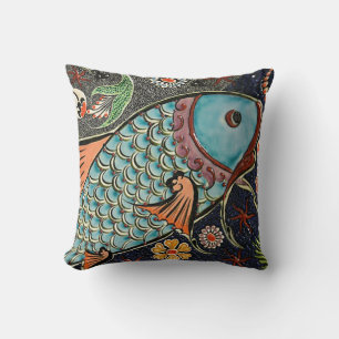 Coussin de la mosaïque de Koi