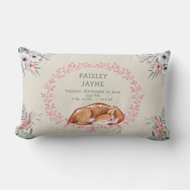 coussin de la naissance de la petite fille endormi (Recto)