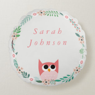 Coussin de la pépinière ronde de la Chouette des b