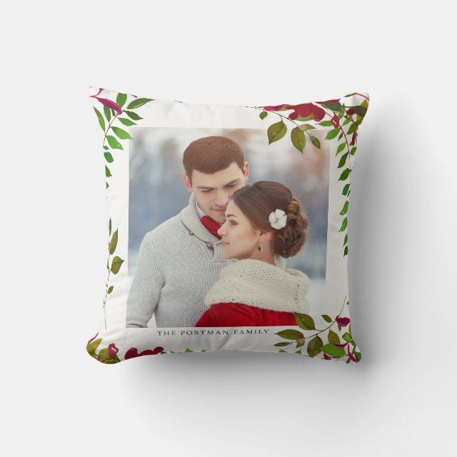 Coussin de la photo et du nom de la botanique de v (Recto)