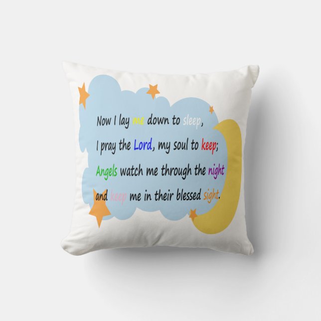 Coussin de la prière au coucher (Garçons) (Recto)