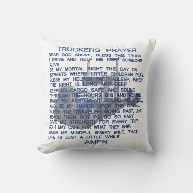 Coussin de la prière du camionneur (Recto)