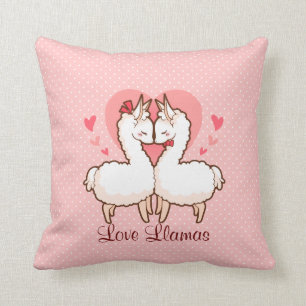 Coussin de lama d'amour
