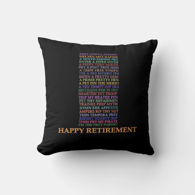 Coussin de l'Anagramme de retraite (Recto)