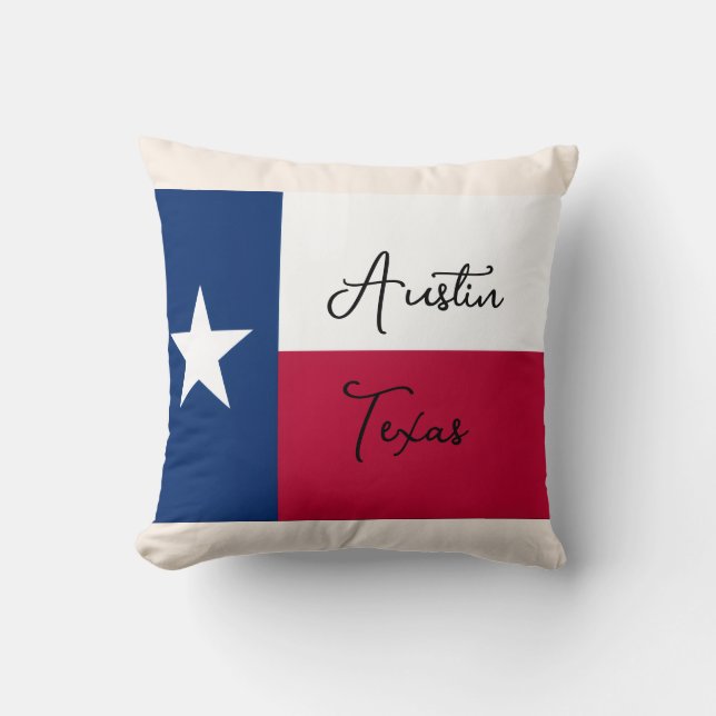 Coussin de lancer Austin, Texas (Recto)