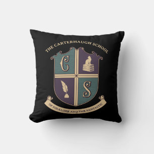 Coussin de lancer avec logo de l'école Carterhaugh