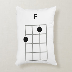 Coussin de lancer de diagramme d'accord d'ukulélé 
