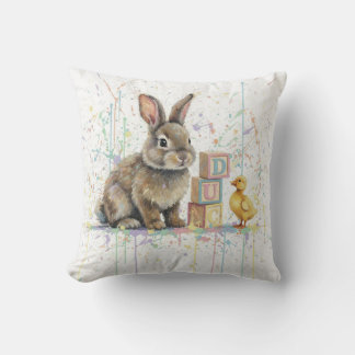 Coussin de lancer de lapin de Pâques