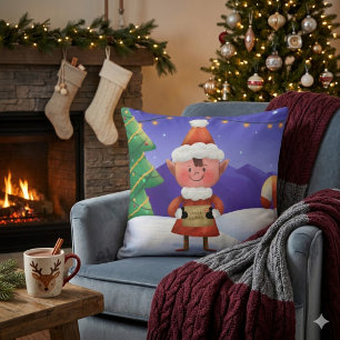 Coussin de lancer d'elfe de Souhaits du Pôle Nord