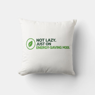 Coussin de lancer en mode économie d'énergie drôle