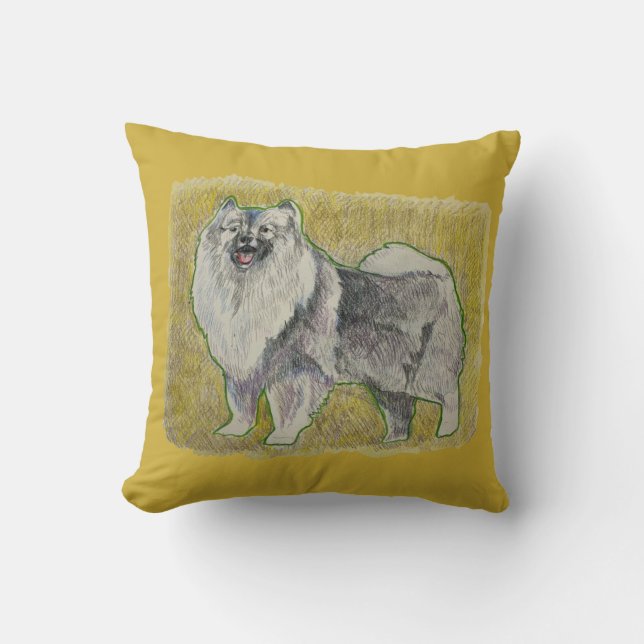 Coussin de lancer Keeshond (Recto)