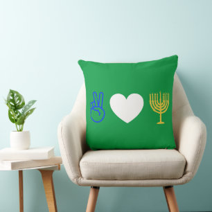 Coussin de lancer Paix Amour & Hanouka