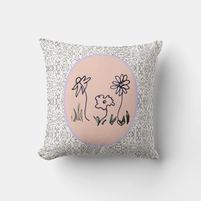Coussin de lancer - Trois Fleurs (Recto)