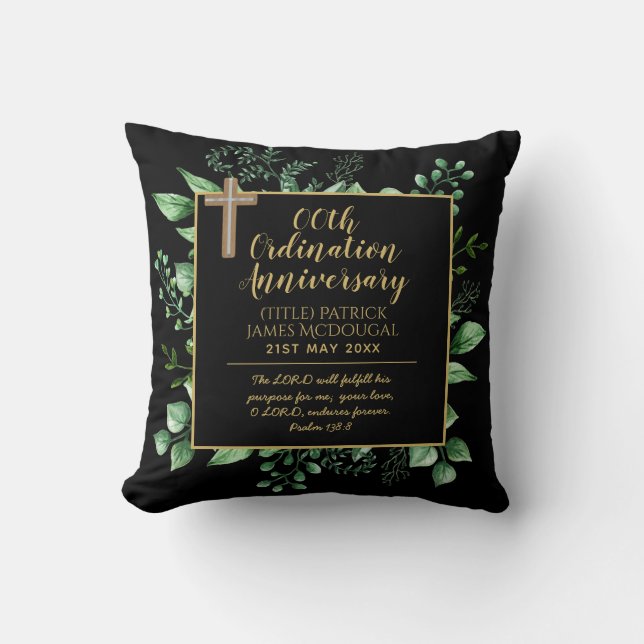 Coussin de l'anniversaire de l'Ordination du prêtr (Recto)