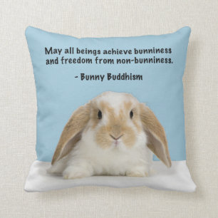 Coussin de lapin de Lop de bouddhisme de lapin