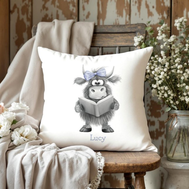 Coussin de lecture personnalisé de la vache Highla (Créateur téléchargé)