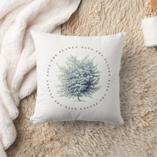 Coussin De l'environnement classique Sauvegardez l'arbre p